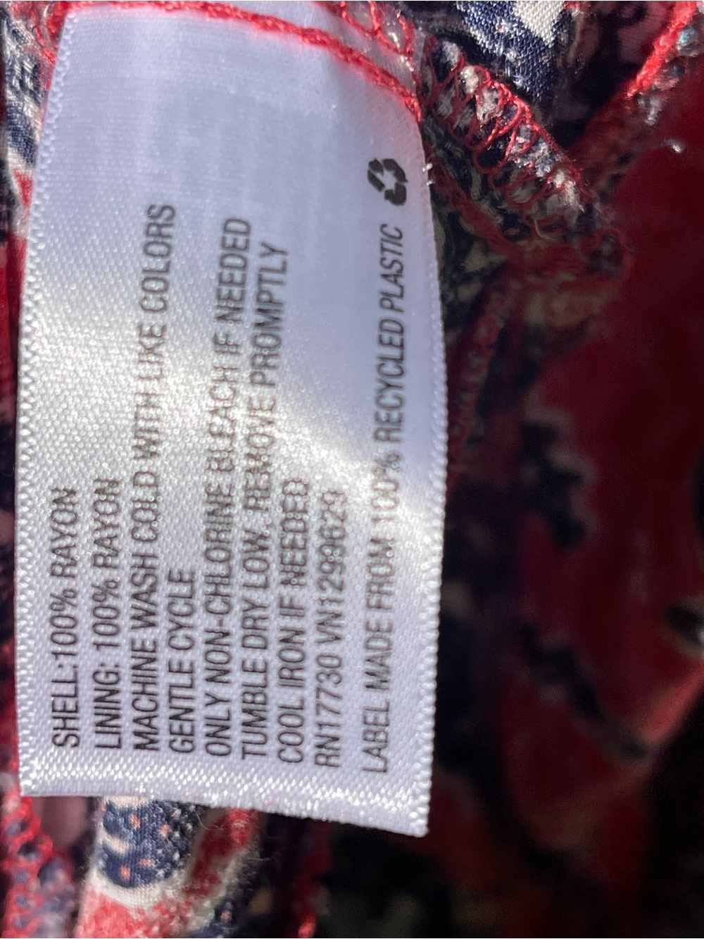 Knox Rose Red & Navy Patterned Maxi Dress Size XS - Picture 6 of 9